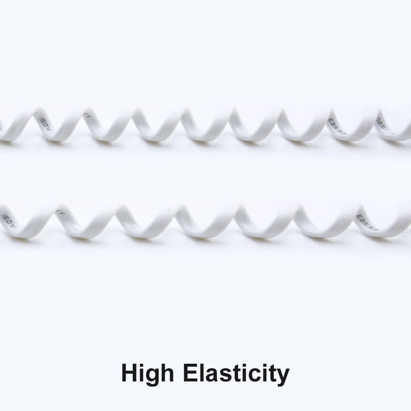 XANHAM Telephone Handset Cords Uncoiled 10 feet(Coiled 1.2 feet) with RJ9 4P4C Connectors Cable for Landline Phone, White, 2 Pack, Universally Compatible, AV04705 - Image 4